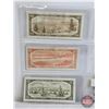 Image 6 : Canada Bills 1954 (7) : - $100 Bill : Beattie/Rasminsky #BJ0365055 - $50 Bill : Beattie/Rasminsky #B