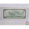 Image 8 : Canada Bills 1954 (7) : - $100 Bill : Beattie/Rasminsky #BJ0365055 - $50 Bill : Beattie/Rasminsky #B