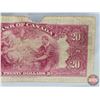 Image 6 : Bank of Canada $20 Bill 1935 "English" : Small Seal : Osborne/Towers #A052246 (PMG Certified : 20 Ve