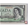 Image 2 : Canada $1 Bill 1954 "Devil's Face" : Coyne/Towers #CA3488780 (PMG Certified : 58 Choice About Unc) (