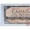 Image 3 : Canada $50 Bill 1954 "Devil's Face" : Beattie/Coyne #AH2385559 (BCS Certified : Very Fine 25) (See P
