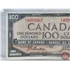 Image 2 : Canada $100 Bill 1954 : Beattie/Coyne #AJ4993967 (See Pictures for Varieties, Conditions, Serial Num