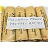 Image 2 : Canada Five Cent Rolls (5) : 1952, 1953-1956, 1956+1957, 1957-1958 & 1958-1959 (200 Coins)