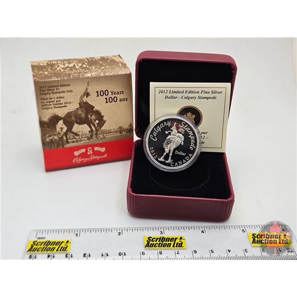 RCM 2012 Limited Edition Fine Silver Dollar : Calgary Stampede (COA #3291) (99.99%)