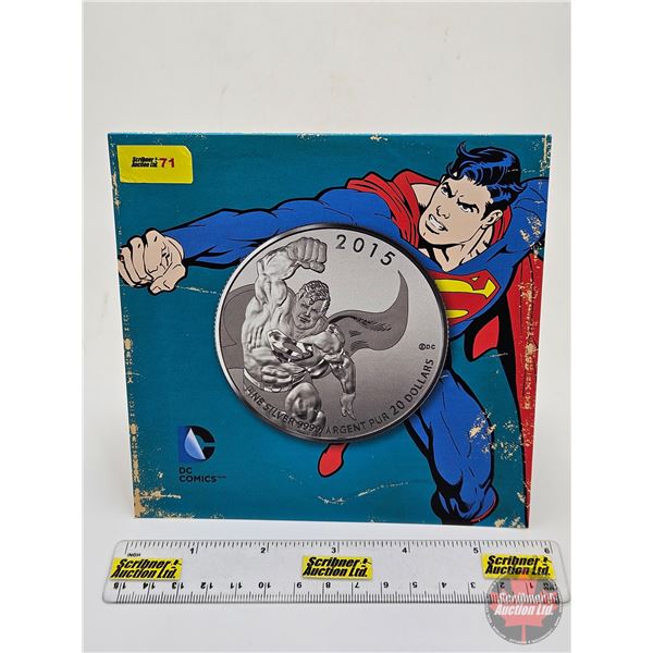 RCM 2015 $20 Fine Silver Coin : DC Comics Originals : Superman (99.99%)