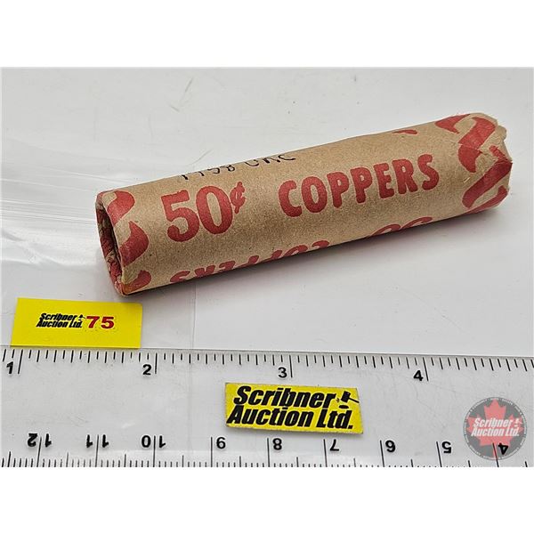 Canada One Cent Roll (1) : 1958 Uncirculated (50 Coins)