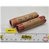 Image 1 : Canada One Cent Rolls (2) : 1968 & 1969 Uncirculated (100 Coins)