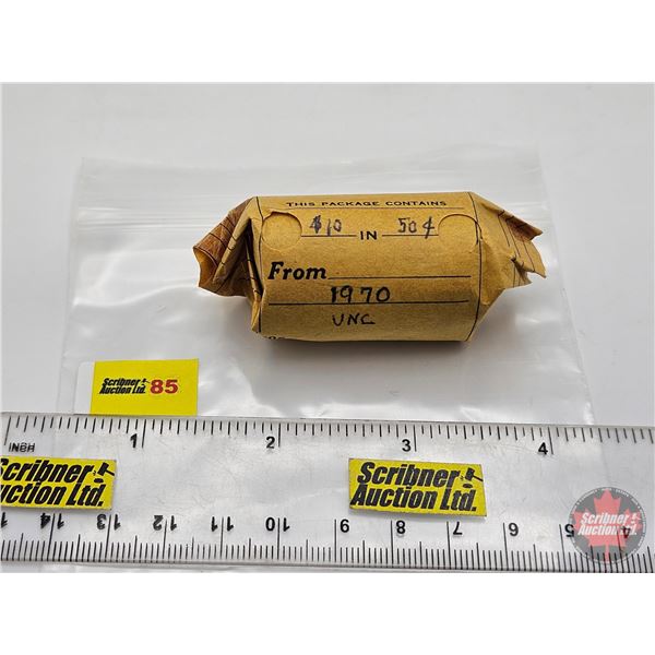 Canada Fifty Cent Roll (1): 1970 UNC (20 Coins)