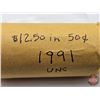 Image 2 : Canada Fifty Cent Roll (1) : 1991 UNC (25 Coins)