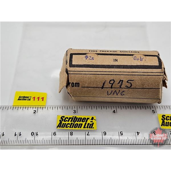 Canada One Dollar Roll (1) : 1975 UNC : Voyageur (20 Coins)