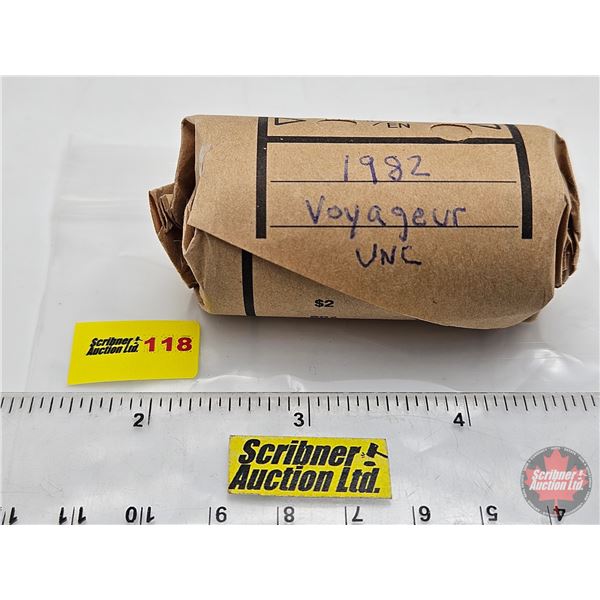 Canada One Dollar Roll (1) : 1982 UNC : Voyageur (20 Coins)