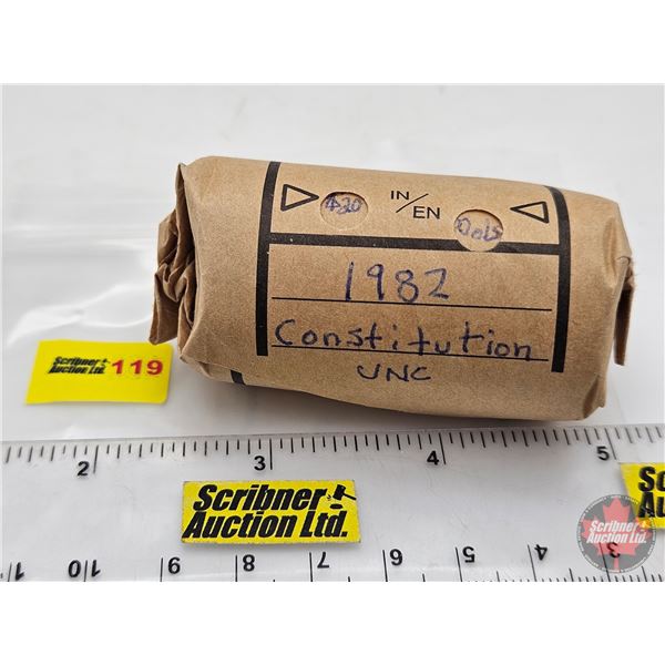 Canada One Dollar Roll (1) : 1982 UNC : Constitution (20 Coins)