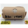Image 2 : Canada One Dollar Roll (1) : 1985 UNC : Voyageur (20 Coins)