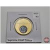 Image 8 : Canada One Dollar Loonies (Uncirc 1 Roll + 2 Coins) : 2025 Supreme Court 150 years : Mixed Coloured 