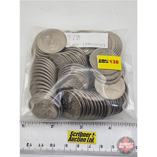 Canada Fifty Cent 1978 (100 Coins) (Pouch)
