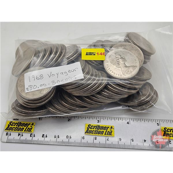 Canada One Dollar 1968 : Voyageur (80 Coins) (Bag)