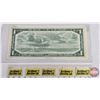 Image 10 : Canada $1 Bills 1954 (5 Sequential) : Beattie/Rasminsky #LZ2453478-79-80-81-82