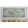 Image 4 : Canada $1 Bills 1954 (5 Sequential) : Beattie/Rasminsky #LZ2453478-79-80-81-82