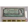 Image 5 : Canada $1 Bills 1954 (5 Sequential) : Beattie/Rasminsky #LZ2453478-79-80-81-82