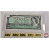 Image 7 : Canada $1 Bills 1954 (5 Sequential) : Beattie/Rasminsky #LZ2453478-79-80-81-82