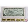 Image 8 : Canada $1 Bills 1954 (5 Sequential) : Beattie/Rasminsky #LZ2453478-79-80-81-82