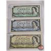Image 2 : Canada Bills 1954 (5) : - $20 Bill : Beattie/Rasminsky #DW4255310 - $10 Bill : Beattie/Rasminsky #PV