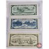 Image 5 : Canada Bills 1954 (5) : - $20 Bill : Beattie/Rasminsky #DW4255310 - $10 Bill : Beattie/Rasminsky #PV