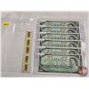 Image 1 : Canada $1 Bills Centennial 1967 (6) : Beattie/Rasminsky # 1867 1967