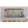 Image 3 : Canada $5 Bills 1972 (3 Sequential) : Lawson/Bouey #SW5173443-444-445