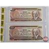 Image 2 : Canada $100 Bills 1975 (2 Sequential) : Lawson/Bouey #JB5868993-994