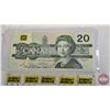 Image 4 : Canada $20 Bills 1991 (2 Sequential) : Bonin/Thiessen (No BPN) #EVB9595883-884