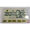Image 6 : Canada $20 Bills 1991 (2 Sequential) : Bonin/Thiessen (No BPN) #EVB9595883-884