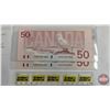 Image 2 : Canada $50 Bills 1988 (2 Sequential) : Bonin/Thiessen #FHR7437847-848