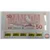 Image 3 : Canada $50 Bills 1988 (2 Sequential) : Bonin/Thiessen #FHR7437847-848