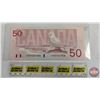 Image 5 : Canada $50 Bills 1988 (2 Sequential) : Bonin/Thiessen #FHR7437847-848