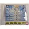 Image 2 : Canada $5 Bills 2002 (5 Sequential) : Knight/Dodge #HNL0361098-099-100-101-102