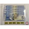 Image 3 : Canada $5 Bills 2002 (5 Sequential) : Knight/Dodge #HNL0361098-099-100-101-102