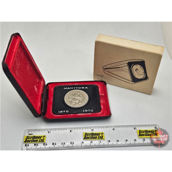 RCM Dollar 1870-1970 Manitoba (Black Clam Shell Case)