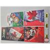 Image 1 : RCM Collector Quarters (4) (Unopened) (Colorized) : ~ Canada 2003 ~ Celebration 2004 ~ Canada 2005 ~