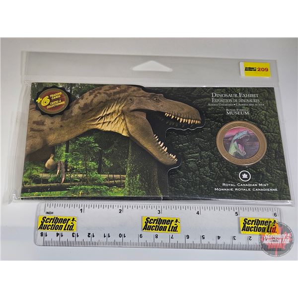 RCM Fifty Cent 2010 : Dinosaur Exhibit : Alberta Unearthed : Royal Tyrrell Museum : Albertosaurus (C