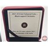 Image 4 : RCM 2011 Twenty Five Cent : Colored Coin : Black-Capped Chickadee (COA #4920)