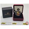Image 1 : RCM 2012 Twenty Five Cent : Evening Grosbeak (Colored Coin) (COA#16985)