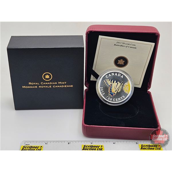 RCM 2013 Fifty Cent : Butterflies of Canada (Silver Plated Coin) (COA #5660)