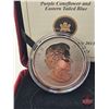 Image 3 : RCM 2013 Twenty Five Cent : Purple Coneflower and Eastern Tailed Blue (Coloured Coin) (COA #0679)
