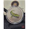 Image 2 : RCM 2014 Twenty Five Cent : Prehistoric Creatures : Tiktaalik (Colored Coin) (Glow in the dark) (COA