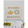 Image 4 : RCM 2014 Twenty Five Cent : Water-lily and Leopard Frog (Coloured Coin) (COA #7672)