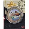 Image 2 : RCM 2015 Twenty Five Cent : Ducks of Canada : Cinnamon Teal (Coloured Coin) (COA #1174)