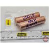 Image 1 : Canada One Cent Rolls (2) New Effigy : 2003P (Magnetic) & 2003 No P (Non-Magnetic) (Original Rolls)