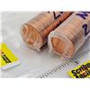 Image 2 : Canada One Cent Rolls (2) New Effigy : 2003P (Magnetic) & 2003 No P (Non-Magnetic) (Original Rolls)