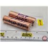 Image 1 : Canada One Cent Rolls (2) Old Effigy : 2003P (Magnetic) & 2003 No P (Non-Magnetic) (Original Rolls)